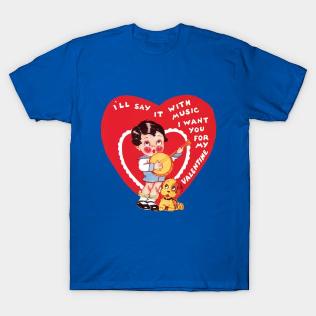 Retro Valentine's Day Heart T-Shirt by MasterpieceCafe
